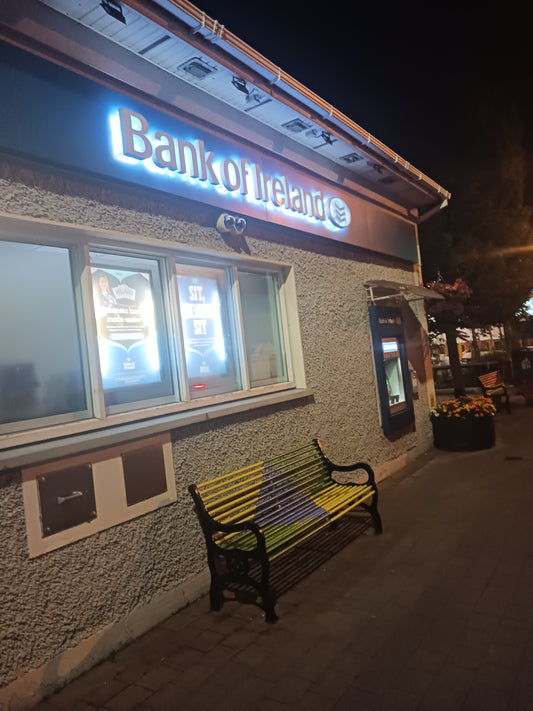 Photograph of Bank Of Ireland, Dunshaughlin, County Meath, Ireland. Photograph by Damien Leech